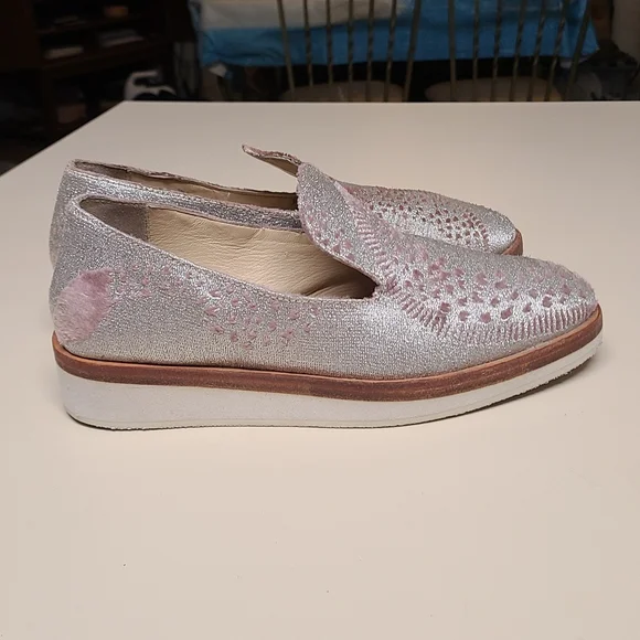 Free People Snake Eyes Metallic slip on casual loafer size 39 - Picture 7 of 10